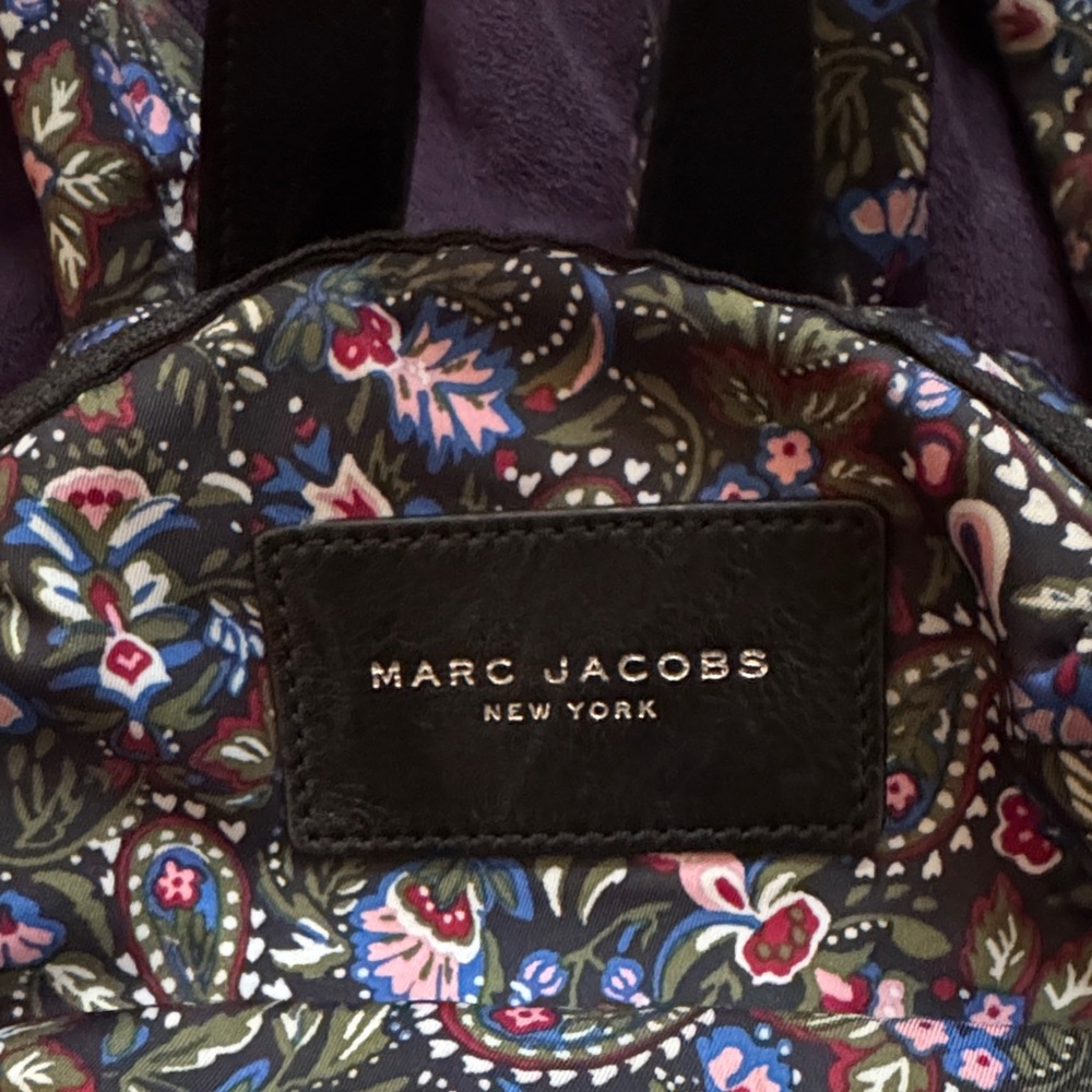 Marc Jacobs Black and Blue Patterned Mini Backpack - Picture 2 of 4